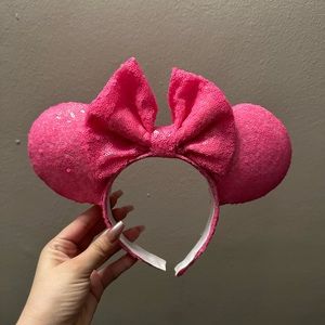 Hot pink Minnie ears (not Disney)